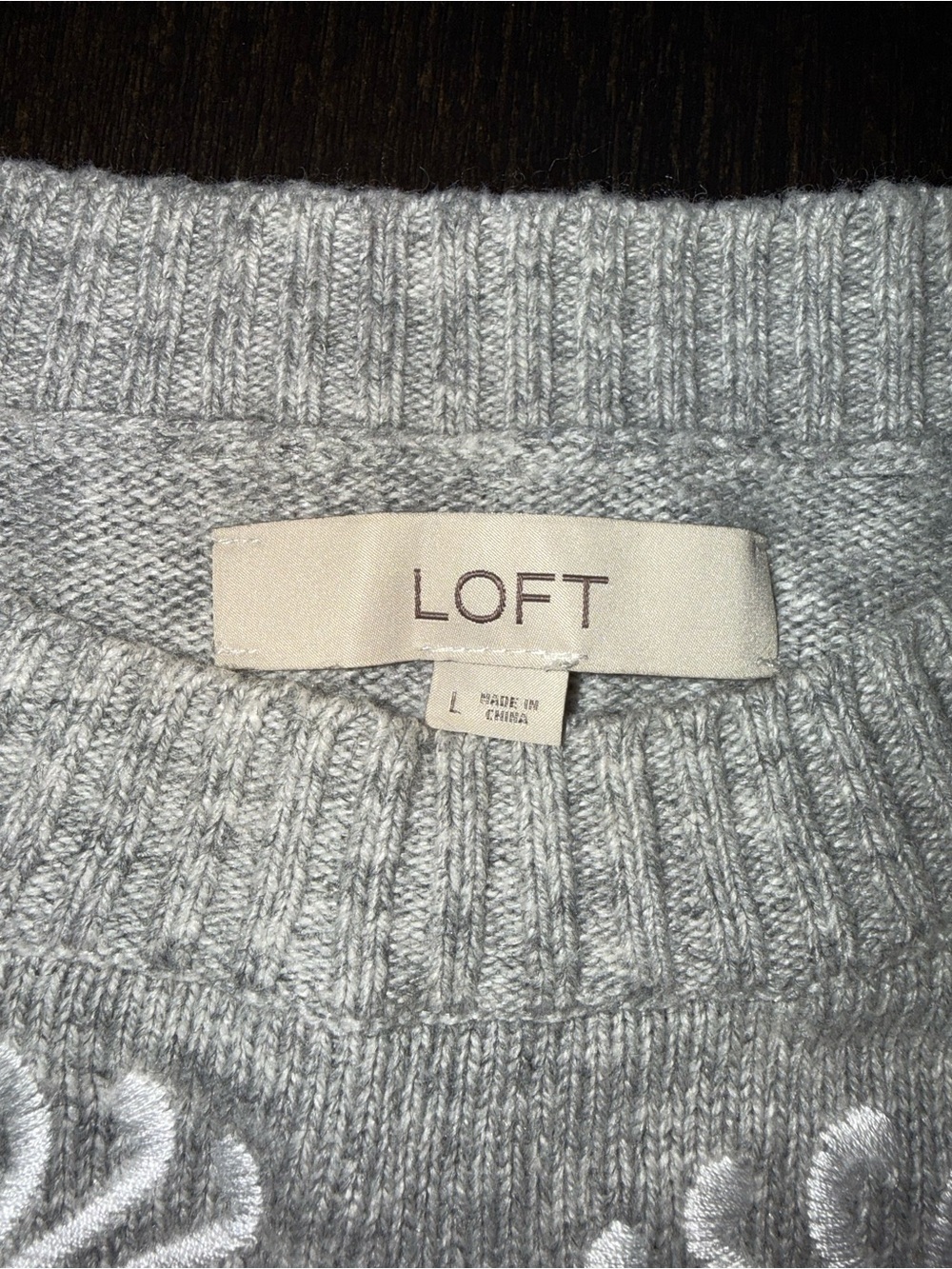 Loft Embroidered Floral Bird Peacock Art deco Sweater Wool Blend Bell Sleeves - Picture 8 of 9